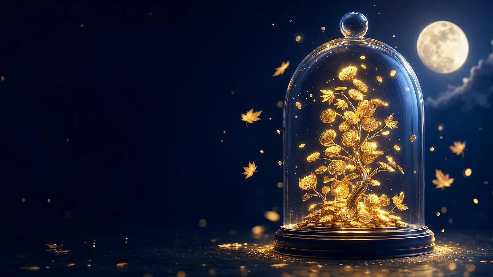 TFSA in Canada — illustration of a glowing golden money tree under a protective dome, tax-free savings held in a segregated fund contract